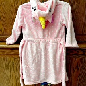 Vacation Perfect Pool Wrap? Little girls pink unicorn robe.